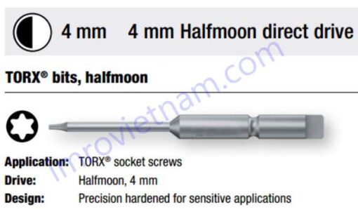 Halfmoon 4mm drive torx - 1